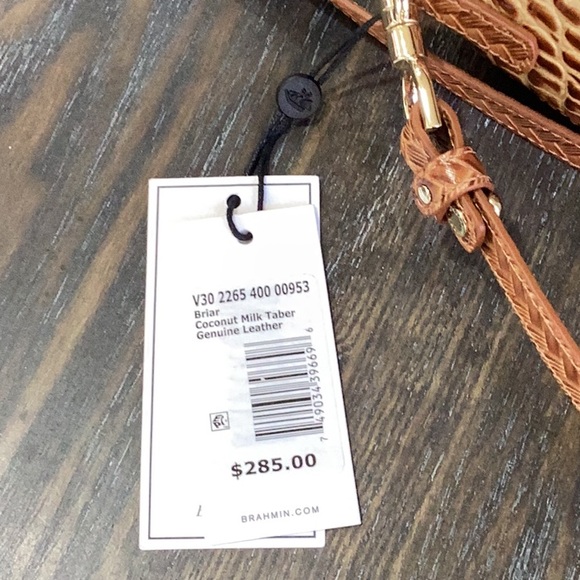 Brahmin Briar Coconut Milk Taber Leather Crossbody NWT - Picture 8 of 8
